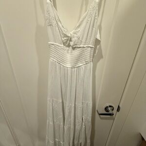 Hollister Gold Sleeveless Scoop Neck Maxi Sundress